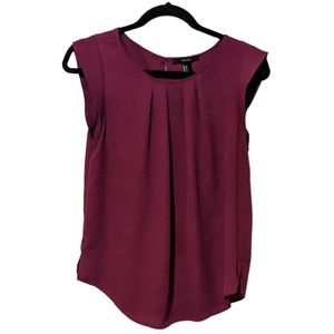 Burgundy sleeveless blouse